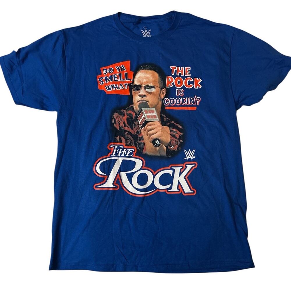WWE The Rock 'Do‎ Ya Smell What The Rock Is Cookin' T-Shirt Blue